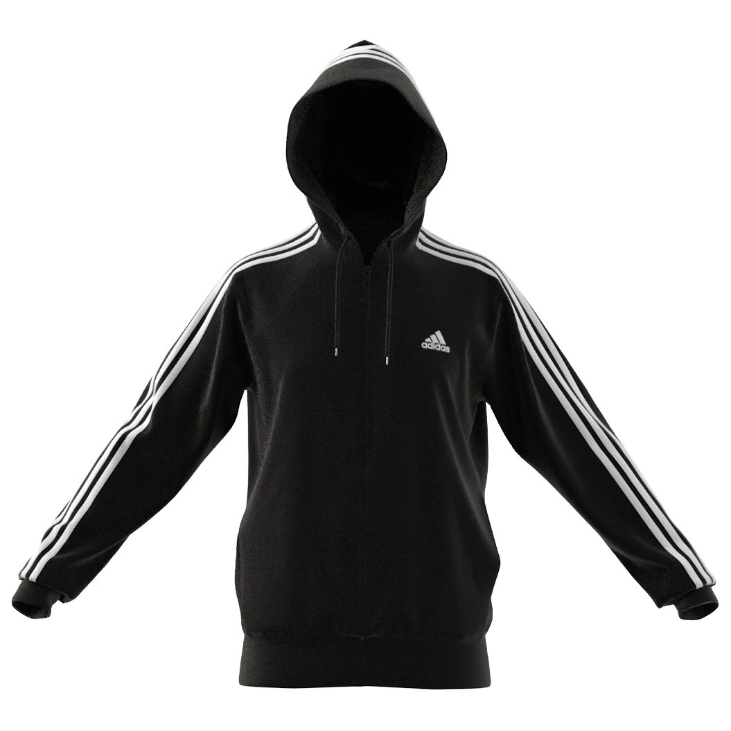 ADIDAS 3-Stripes FT Full Zip Hoody - Hoodie 3 ADIDAS 3-Stripes FT Full Zip Hoody - Hoodie