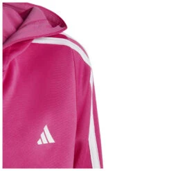 ADIDAS Girl's Training Essentials 3-Stripes Full-Zip - Hoodie -Casual Style Shop adidas girls training essentials 3 stripes full zip hoodie detail 4