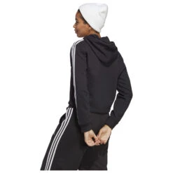 ADIDAS Women's 3-Stripes FT CR Hoody - Hoodie -Casual Style Shop adidas womens 3 stripes ft cr hoody hoodie detail 3